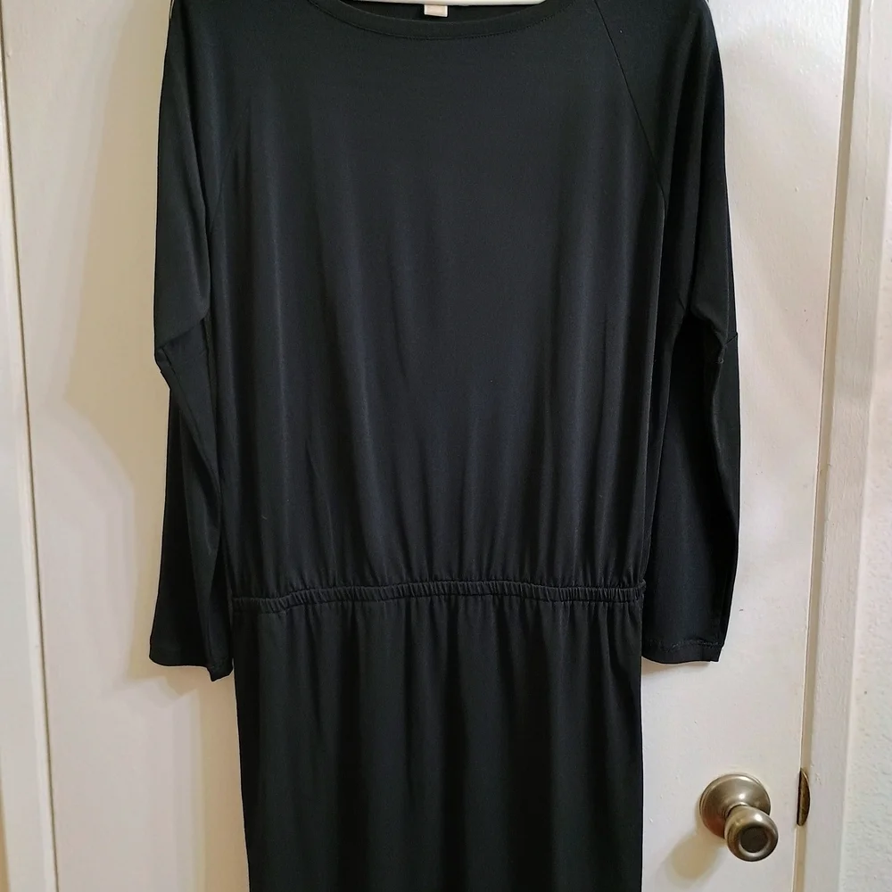 Michael Kors Black Mini Dress With Zipper Sleeves